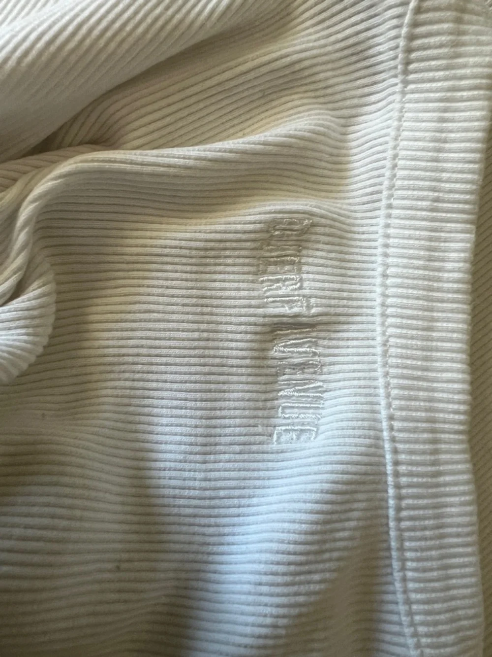 Derf Avenue White Ribbed Tee - Picture 2 of 3